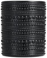 Fortessa Jupiter Beaded Hobnail Glass, 10 Ounce Double Old Fashioned (Set of 6), Obsidian Black by Unknown