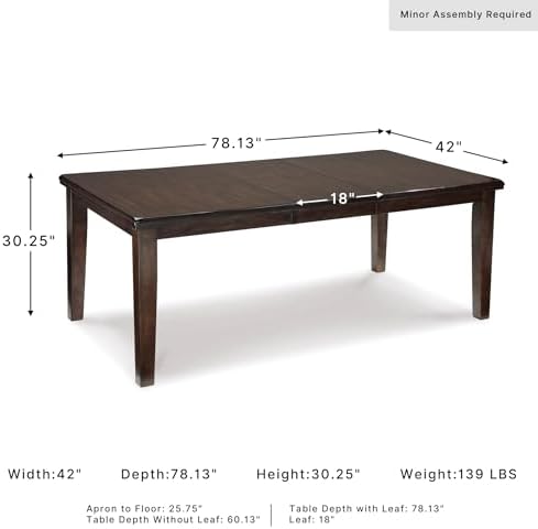 Signature Design by Ashley Haddigan Dining Extension Table, Seats 6-8 - Image 3