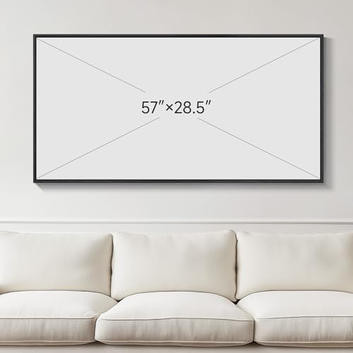 Large Framed Black and White Abstract Wall Art for Living Room, 30x60 In - Image 7