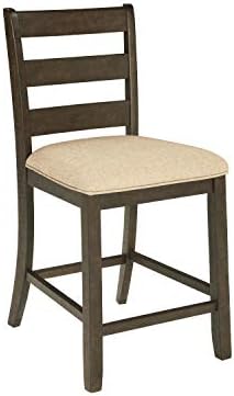 Signature Design by Ashley Rokane Upholstered 24.75" Counter Height Bar Stool, 2 Count, Brown - Image 5