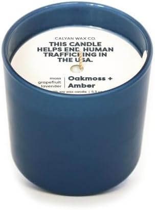 Calyan Wax Co. Dignity Series Oakmoss & Amber Scented Candle by CalyanWaxCo