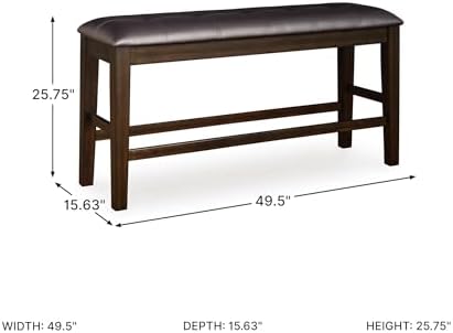 Signature Design by Ashley Upholstered Counter Height Dining Bench, 50" - Image 3