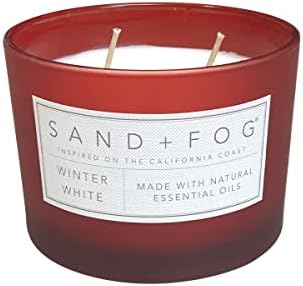 Sand + Fog Scented Candle - Winter White – Additional Scents and Sizes – 100% Cotton Lead-Free Wick - Luxury Air Freshening Jar Candles - Perfect Home Decor – 12oz - Holiday Scents - Image 2