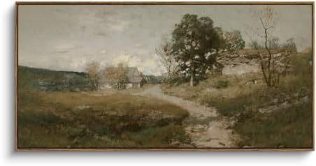 InSimSea Extra Large Framed Vintage Wall Art, Rustic Landscape,48x24in by InSimSeaArt