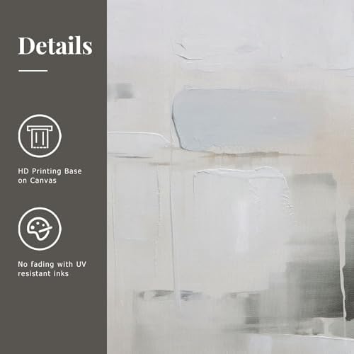 SAFERRYHOME Neutral Abstract Hand Painted Wall Art, 24x36 Inches, Set of 2 - Image 4
