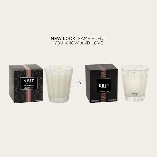 NEST New York Scented Classic Candle, Rose Noir & Oud - 8.1 oz - Up to 60-Hour Burn Time - Reusable Glass Vessel - Image 2