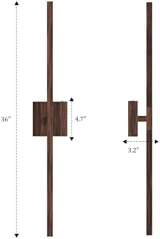 Rayogale Walnut Battery Operated Wall Sconce with Remote Control 36 Inch - Image 6