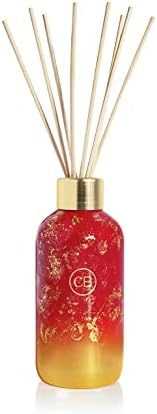 Capri Blue Glimmer Reed Diffuser Set - Includes Diffuser Sticks, Scented Oil, and Decorative Glass Bottle - Home Decor Room Freshener - Capri Blue Home Fragrance - Apple Cider Social (8 fl oz) by Unknown