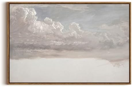 InSimSea Framed Canvas Wall Art Vintage Decor, Home Decor Classical Oil Painting Cloud Study Large Decorations for Living Room, Wall Art for Bedroom Bathroom Gallery, 20"x30" by InSimSeaArt