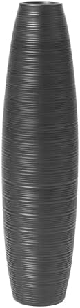 Leewadee Decorative Tall Floor Vase for Living Room Decor, 26 inches, Black, Resin - Image 3