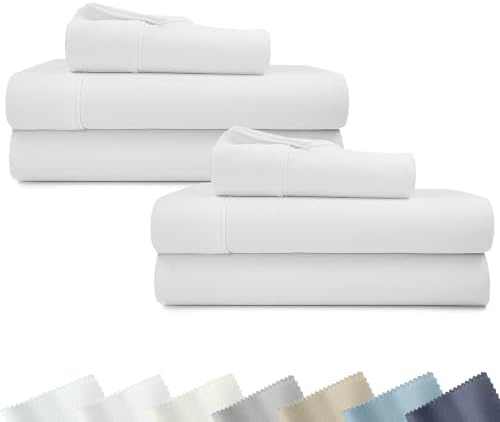 California Design Den 2-Pack 100% Cotton Sateen Twin Size Bed Sheets Set by CaliforniaDesignDen