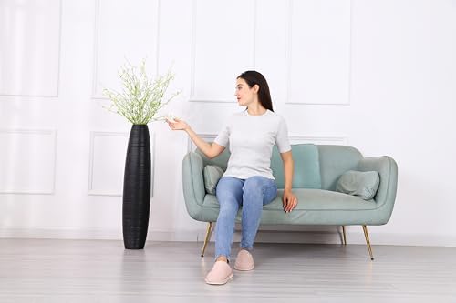 Leewadee Decorative Tall Floor Vase for Living Room Decor, 34 inches, Black, Resin - Image 4