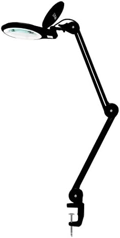 Neatfi LED Magnifying Lamp 1,200 Lumens with Clamp – 5” 5-Diopter Glass Lens, Dimmable Task Light | Adjustable Arm | Reading, Sewing & Crafting (Black, 5-Diopter) by Neatfi