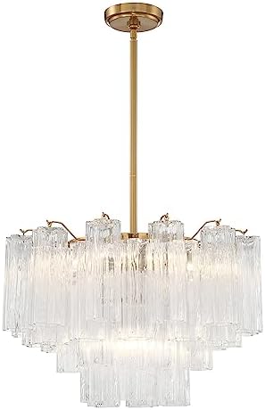 Crystorama Addis 9 Light Aged Brass Chandelier - Image 2