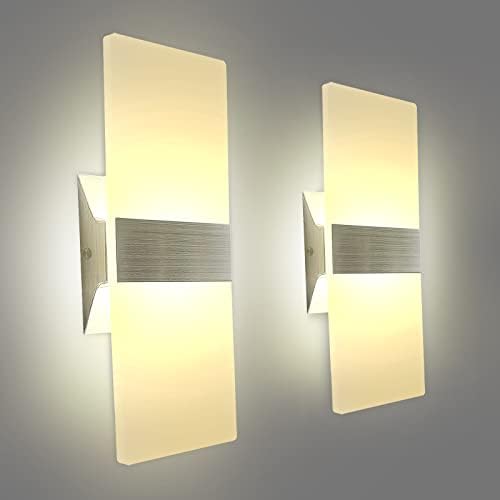 KICAAO Modern Wall Sconces Set of Two,Led Wall Light 10w, Warm Light 2700K by KICAAO