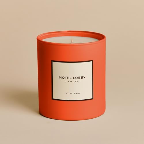 Hotel Lobby Positano Candle – Hand-Poured 9.75oz 100% Soy Wax with Bitter Orange, Cassis Buds, Wisteria, Sandalwood, and Warm Moss – Paraffin-Free, Infused with Essential Oils, 65-Hour Non-Toxic Burn - Image 2