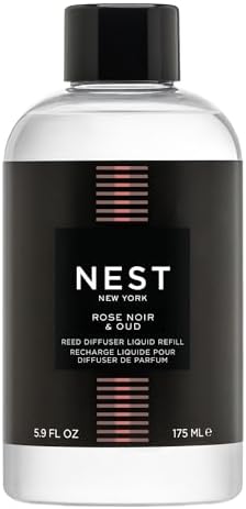 NEST New York Reed Diffuser Liquid Refill, Rose Noir & Oud - 5.9 fl oz - Fragrance for Up to 90 Days - Flame Free by Unknown