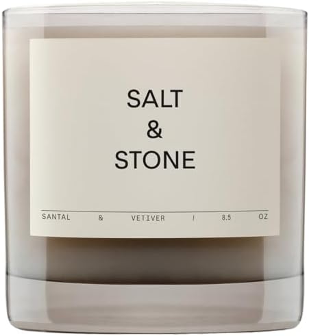 Salt & Stone Coconut & Soy Blend Scented Candle, Santal & Vetiver 8.5 oz by SaltStone