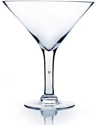 WGV Martini Glass Vase, Open 9", Height 10.25", Base 5", (Multiple Sizes Choices) Clear Wine Fruit Planter Floral Container, Wedding Centerpieces, Event Home Decor, 1 Piece (VMG0910) by WGVInternational-OpusGlassware