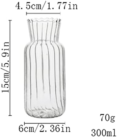 Decorative Vase Small Vase Glass Flower Vase Transparent Table Decoration Living Room Kitchen Tea Table Flower Vase Flower Arrangement Water Culture Lovely Flower Set Ceramic Vase Glass Vase Hydroponi - Image 4