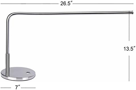JONATHAN Y Natalie 13.5" Modern Integrated LED Metal Desk Lamp, Chrome - Image 3