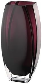 Barski Glass Vase, Amethyst, 8" Height by Barski