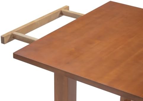 VilroCaz Farmhouse 6-Piece Acacia Wood Extendable Dining Table Set - Image 6