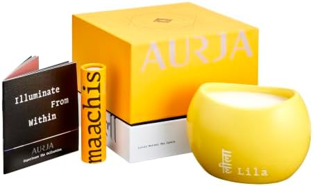 Lila Luxury Scented Candle with Bergamot, Ginger & Vetiver Fragrance Notes, Soy Coconut & Beeswax Blend, 60+ Hour Burn Time, Premium Natural Wax Candle for Bright Citrus Aroma & Elegant Gift Giving by Unknown