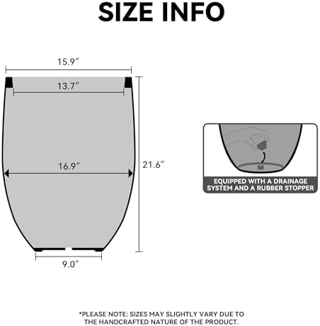 Kante Large Round Bullet Weathered Concrete Planter 21.7" Tall, Outdoor - Image 2