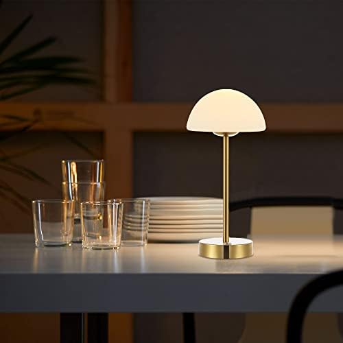JONATHAN Y Xavier 12.5" Metal Cordless LED Table Lamp, Brass Gold - Image 5