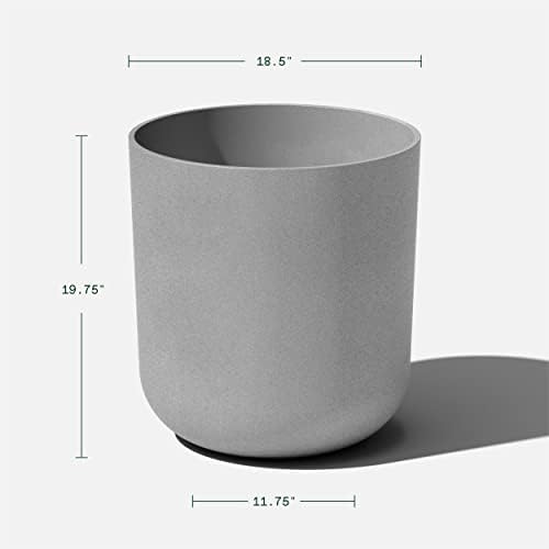 Veradek Mason Series Lima Planter & Drip Tray - Large Round Outdoor Planter - Image 3