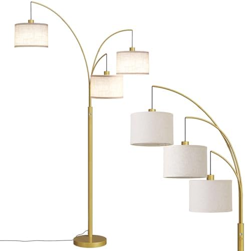 SUNMORY 3 Lights Floor Lamps for Living Room，78" Tall Arc Standing Lamp by SUNMORY