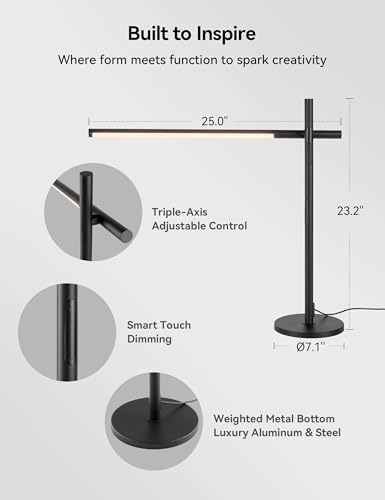 Tubicen Dimmable Desk Lamp LED Lights Touch Modern Adjustable Table Lamp - Image 5