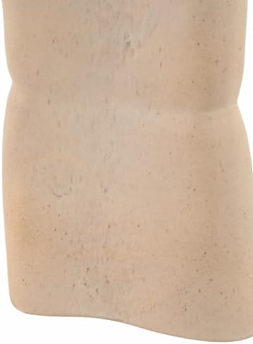 Sculptural Ceramic Vase for Living Room and Home Decor - Elegant Modern Flower Vase as A House Accent with Modern Pottery - Decorative Table Styling for Bedroom, Room and Office Display - 15”, Cream - Image 7