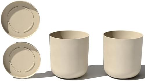 Veradek Mason Series Lima Planter & Drip Tray - Large Round Outdoor Planter by VeradekOutdoor