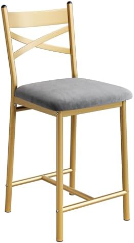 IDEALHOUSE 26" Bar Stools Set of 4, Counter Height Barstools with Back - Image 3
