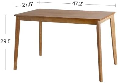 Farmhouse Dining Table, Rubberwood Legs, Wood Rectangle Dining Table - Image 3