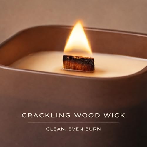 Set of 3 Premium Scented Soy Candles Gift Set | Dusk to Dawn Collection - Canadian Cedar, Black Amber & Sandalwood | Crackling Wood Wick | Luxury Candles for Relaxation, Home Décor, Gifts | 9.8oz Each - Image 5