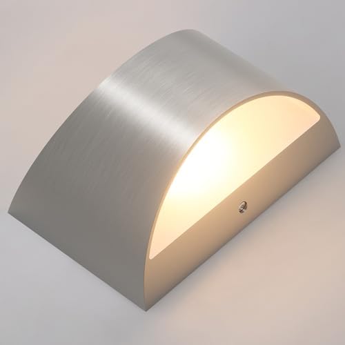 Aipsun Nickel Modern LED Wall Sconce Hardwired Indoor Wall Lights 1 Pack Up and Down Wall Mount Light for Living Room Bedroom Hallway Corridor Conservatory Warm White 3000K(with G9 Bulbs) - Image 2