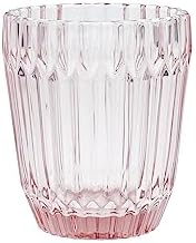 Fortessa Archie Glass Drinkware, Double Old Fashioned (Set of 6), 12.5 Ounce, Pink by Unknown