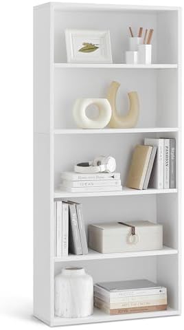 VASAGLE 5-Tier Bookshelf, Storage Organizer, 23.6 x 9.4 x 52.8 Inches by VASAGLEbySONGMICSHOME