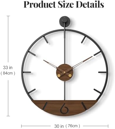 Cuspin Large Wall Clock 30 Inch Modern Farmhouse Wall Clock for Living Room - Image 6