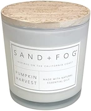 Sand + Fog Scented Candles - Pumpkin Harvest - Additional Scents and Sizes - 3 Wicks 100% Cotton Lead-Free - Luxury Air Freshening Jar Candles - Perfect Home Decor - 21 oz by SandFogHome