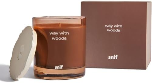 Way with Woods Luxury Scented Candle by Snif, Inviting, Crisp Scent, 50+ Hours, 100% Cotton Fiber Wicks, Soy Wax Blend, Non-Toxic, Vegan, 8.5 oz - Image 2