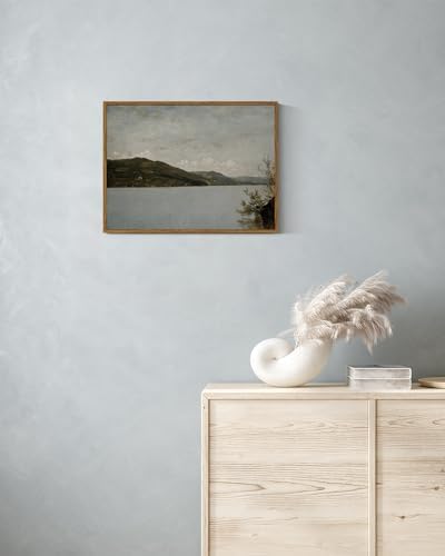 InSimSea Framed Canvas Wall Art Vintage Decor, Classical Landscape Paintings Artwork, Vintage Nature Decor, Retro Wall Decoration for Bedroom Living Room Bathroom, 12"x16" - Image 3