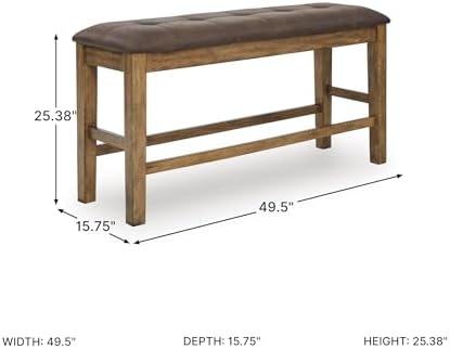 Signature Design by Ashley Vallister Backless Counter Height Dining Bench - Image 3