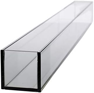 WGV Rectangle Plate Vase, Length 36", Width 4", Height 4", Glass Container, Floral Dispaly, Candy Holder, Planter Terrarium for Wedding Party Event, Home Office Décor, Clear, 1 Piece by WGVInternational-OpusGlassware
