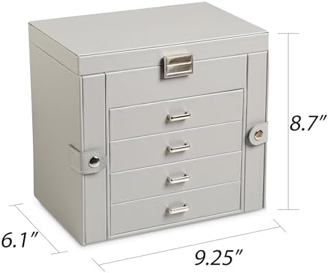 Frebeauty 5-Layer Jewelry Box for Women,Jewelry Organizer with 4 Drawers - Image 2
