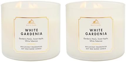 Bath & Body Works 3-Wick Candle, White Gardenia, Soy Wax Blend, 2 Pack by BathBodyWorks