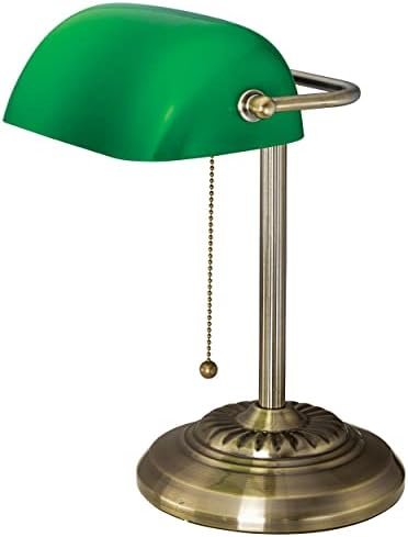 V-Light with Replaceable LED Bulb Task Lamp, Antique Brass (8B101AB) - Image 3